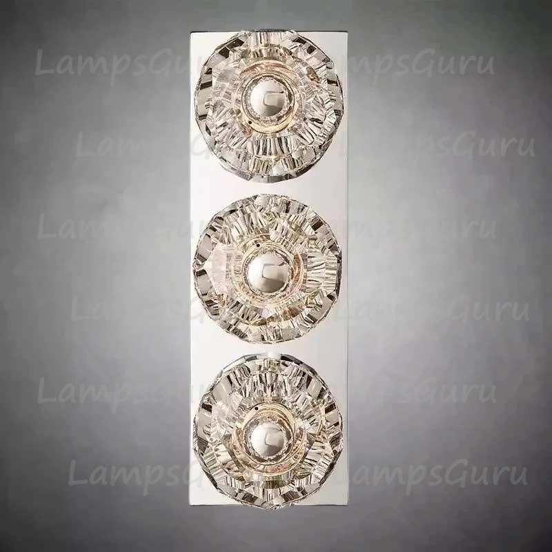 LG Boulla Crystal Clear Glass Linear Short Wall Sconce