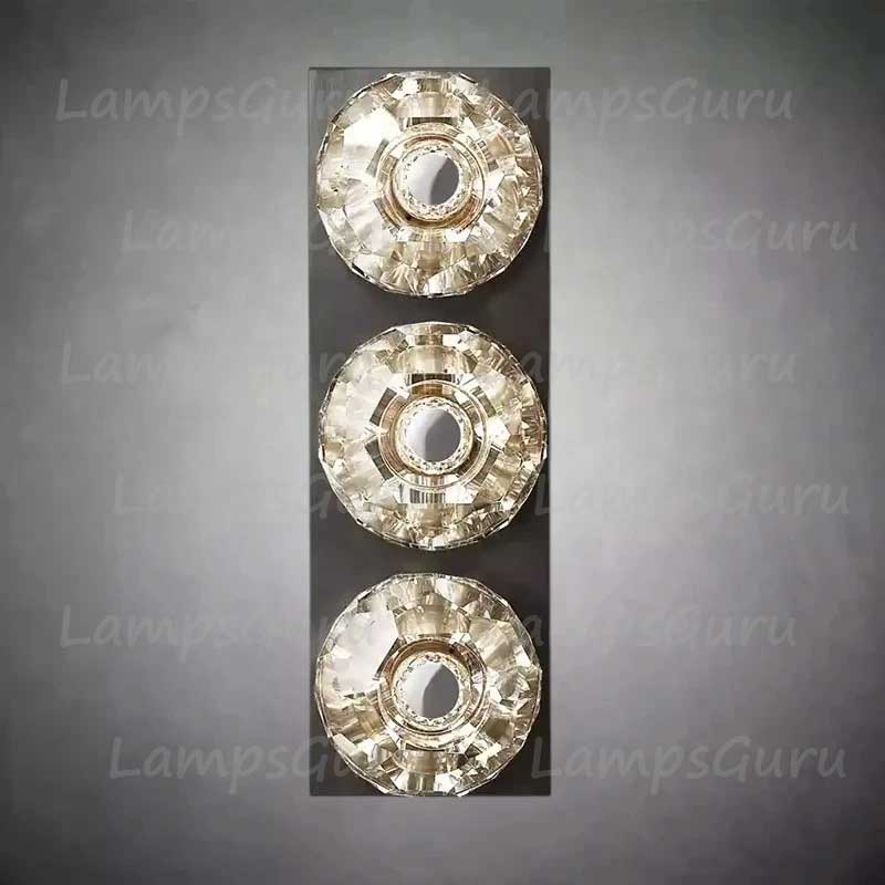 LG Boulla Crystal Clear Glass Linear Short Wall Sconce