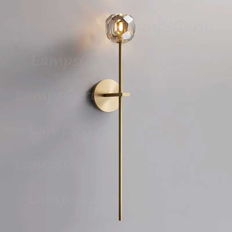 LG Boulla Crystal Smoke Glass Grand Wall Sconce