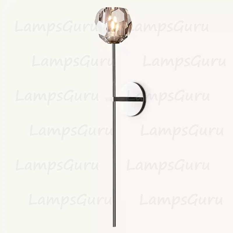 LG Boulla Crystal Smoke Glass Grand Wall Sconce