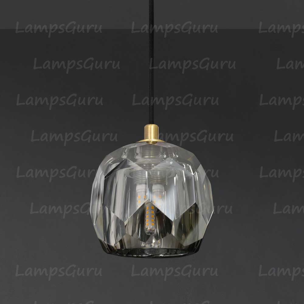 LG Boulla Smoke Glass Cord Pendant