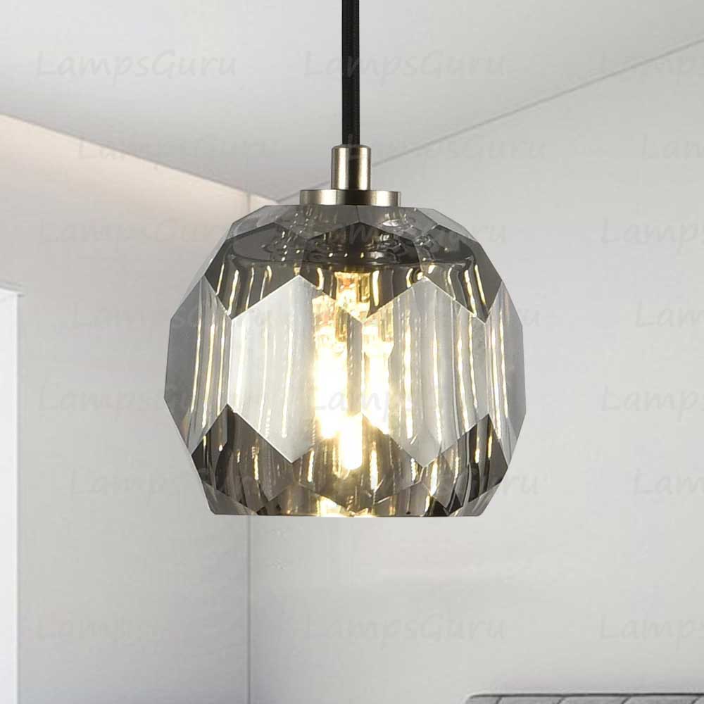 LG Boulla Smoke Glass Cord Pendant