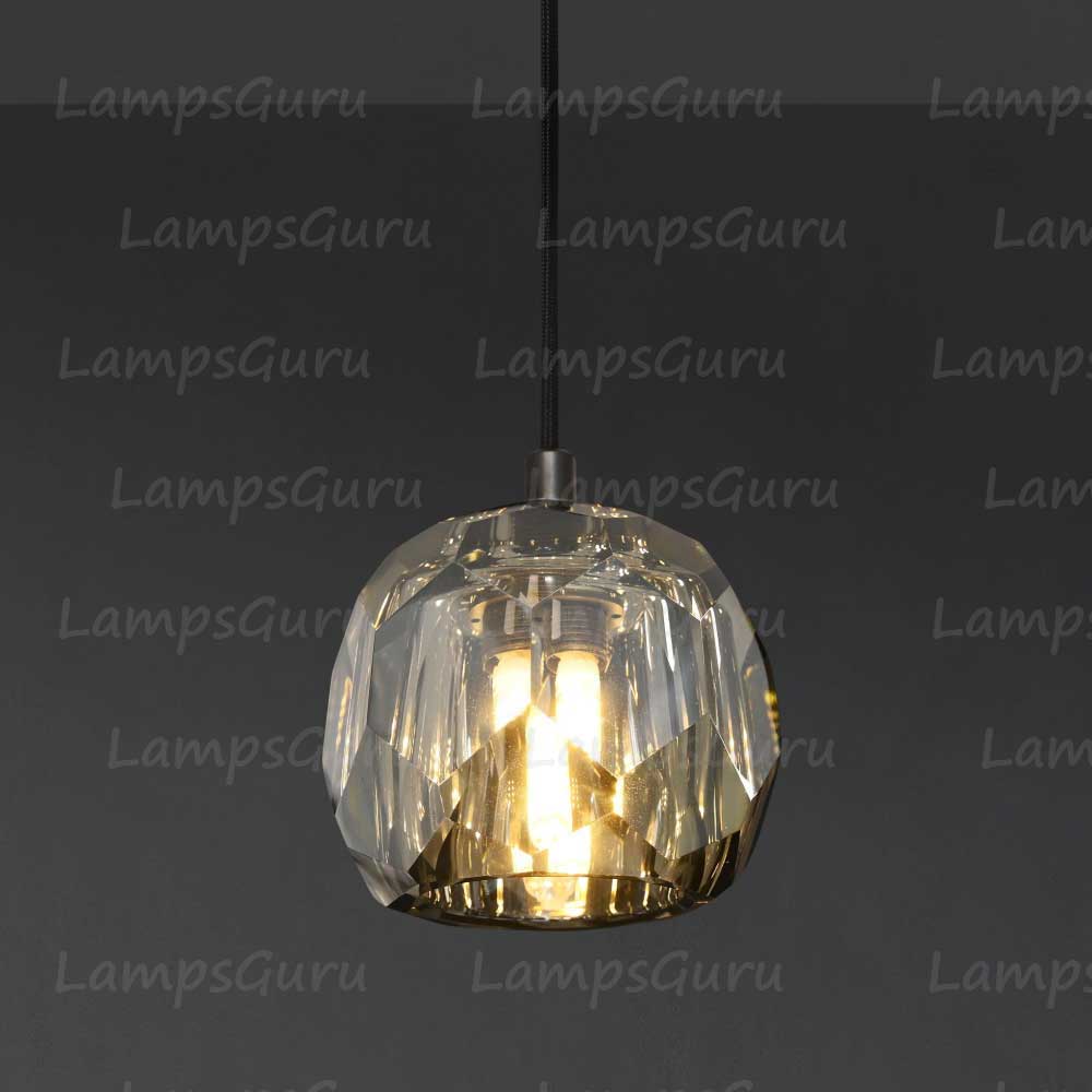 LG Boulla Smoke Glass Cord Pendant