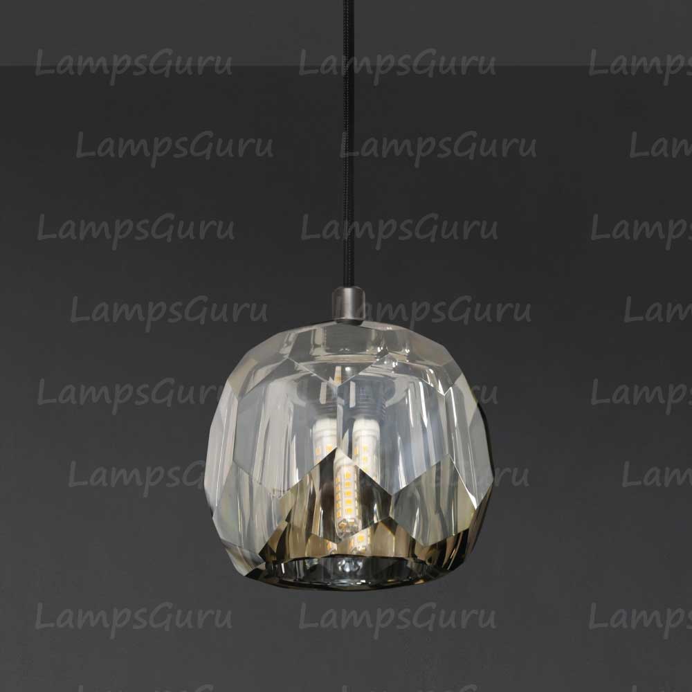 LG Boulla Smoke Glass Cord Pendant