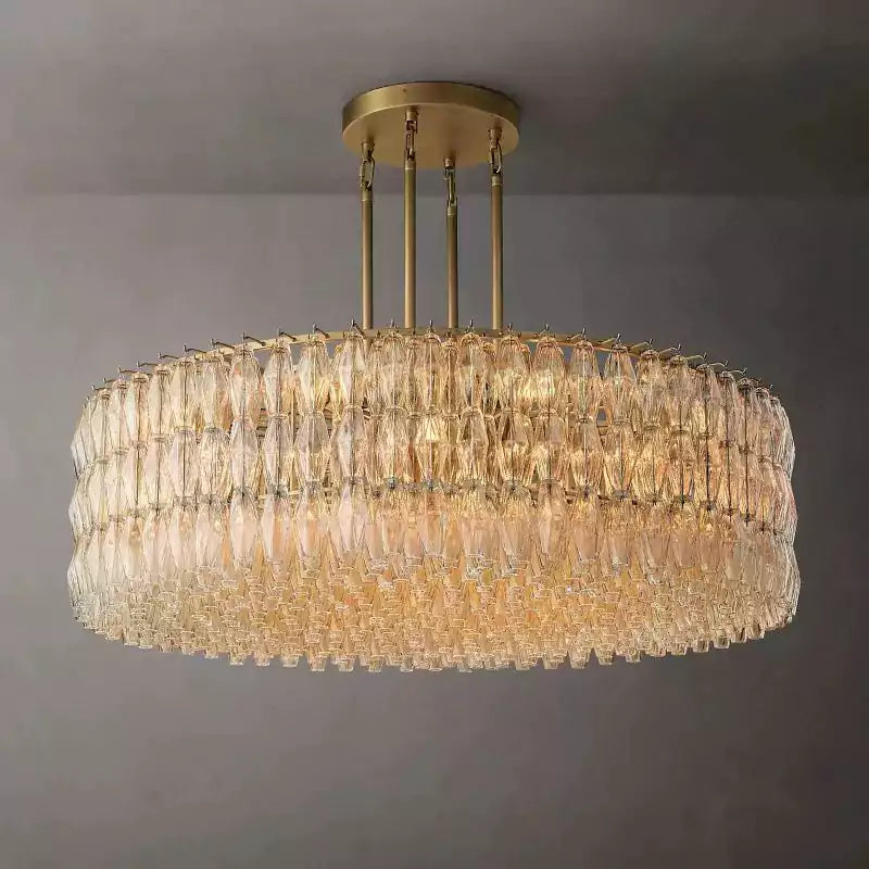 Chiaray Clear Glass Round Chandelier 62"
