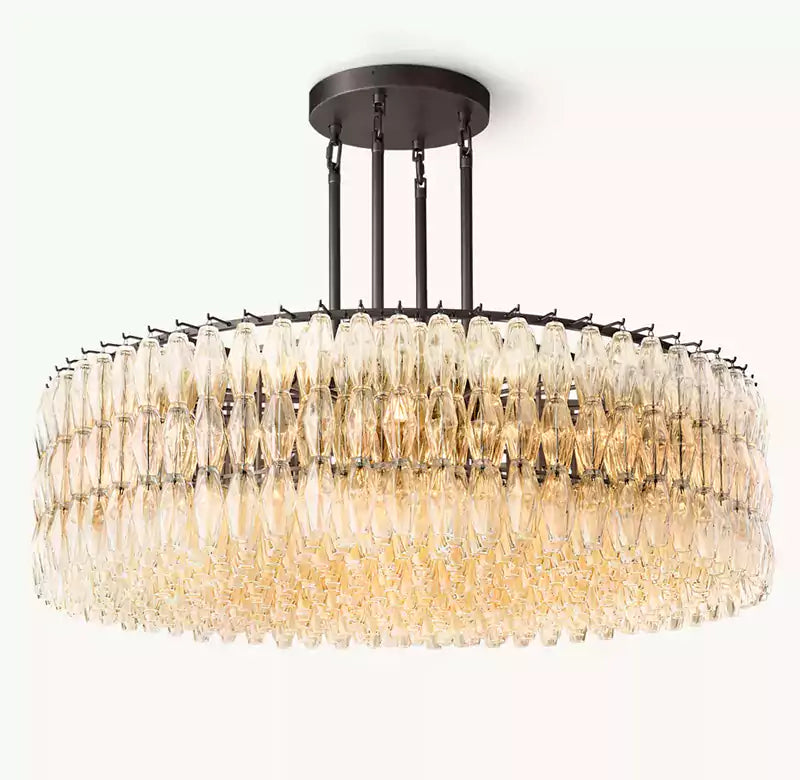 Chiaray Clear Glass Round Chandelier 62"