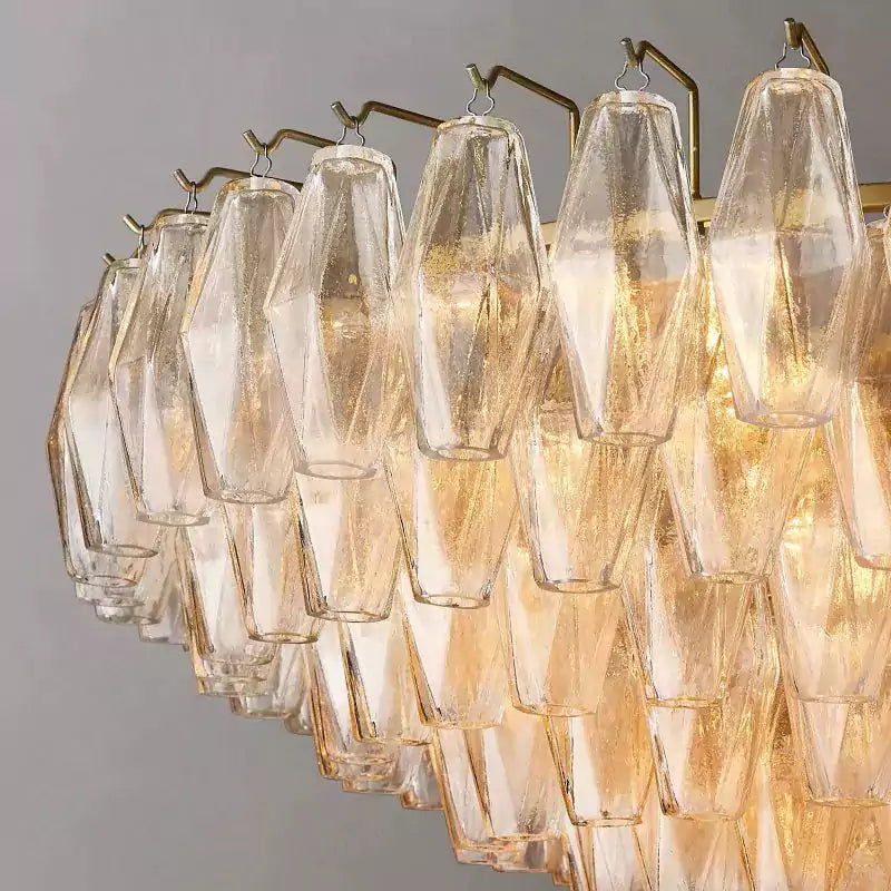 Chiaray Clear Glass Tiered Round Chandelier 47"
