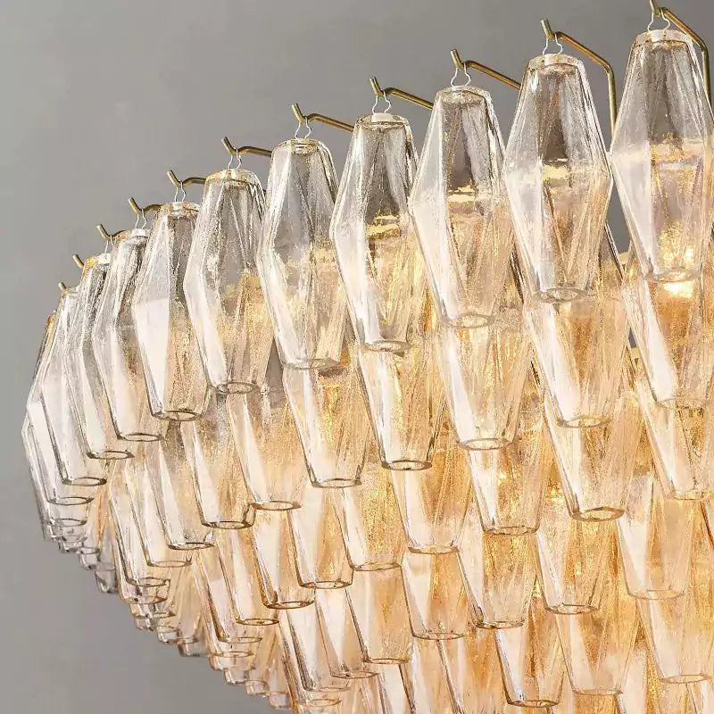 Chiaray Clear Glass Tiered Round Chandelier 62"