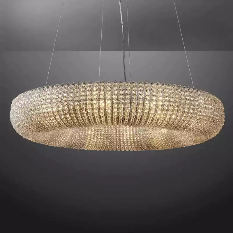 Cristal Halo Clear Round LED Chandelier 32"