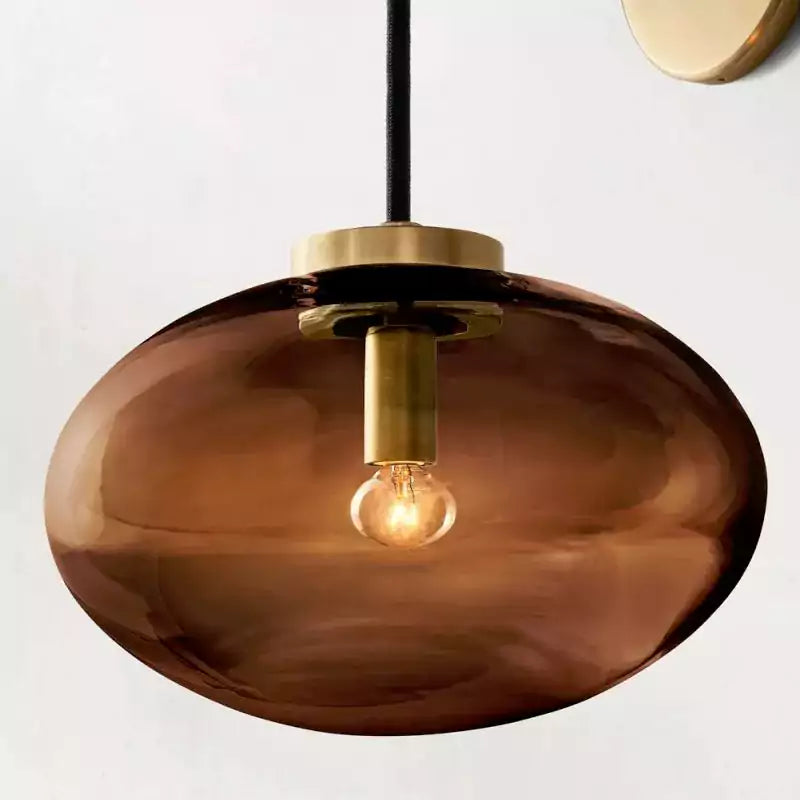 Cabrettey Amber Glass Wall Sconce