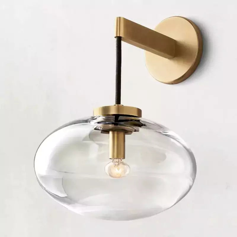 Cabrettey Clear Glass Wall Sconce