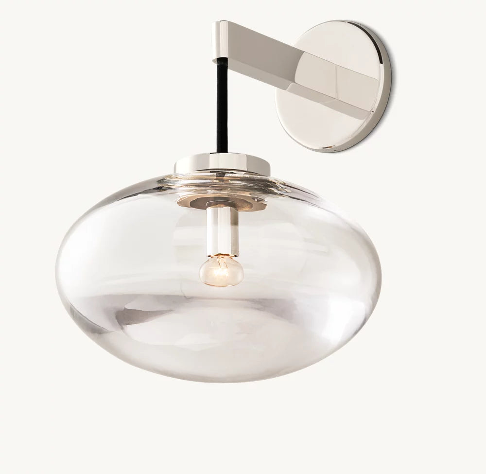 Cabrettey Clear Glass Wall Sconce