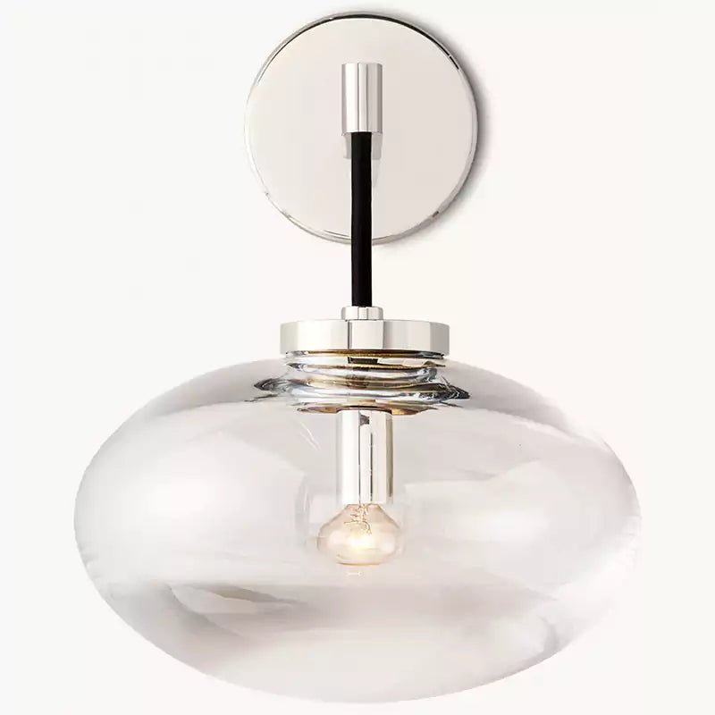 Cabrettey Clear Glass Wall Sconce