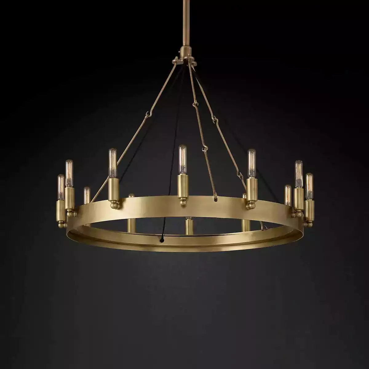Caminoy Vintage Filament Round Chandelier 26"