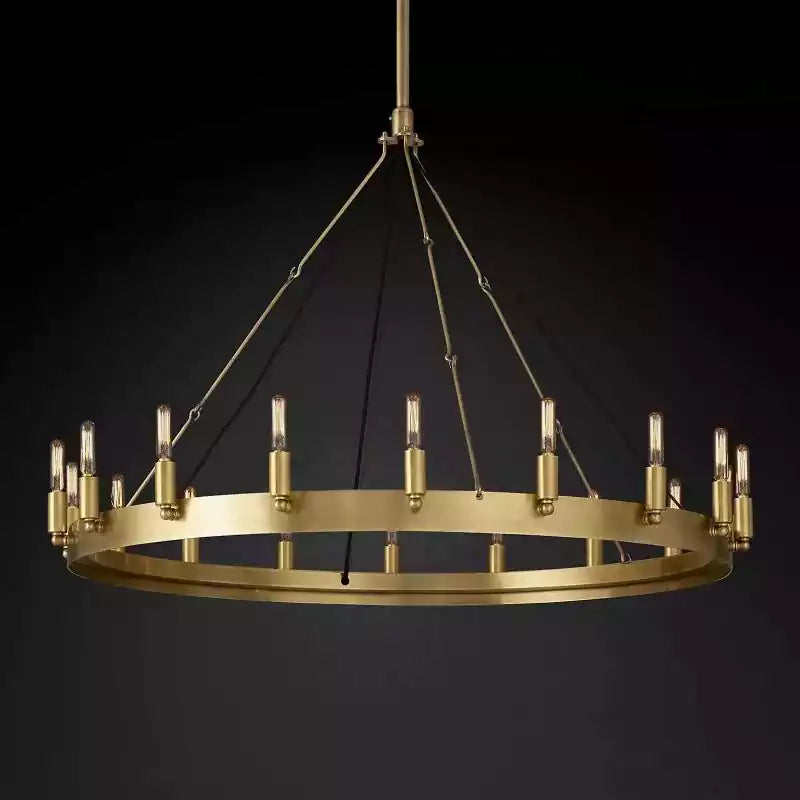 Caminoy Vintage Filament Round Chandelier 38"