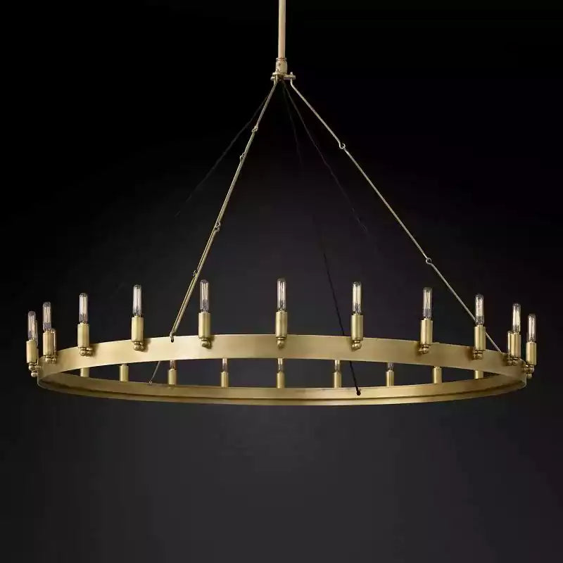 Caminoy Vintage Filament Round Chandelier 50"