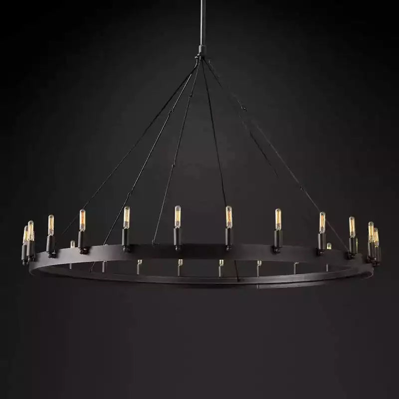 Caminoy Vintage Filament Round Chandelier 50"