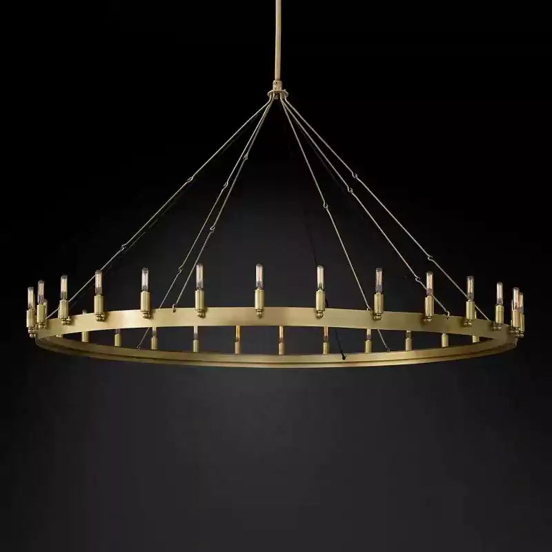 Caminoy Vintage Filament Round Chandelier 63"