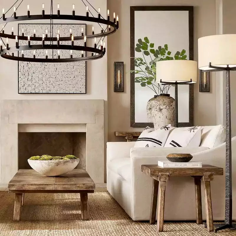 Caminoy Vintage Filament Two-Tier Chandelier 71"