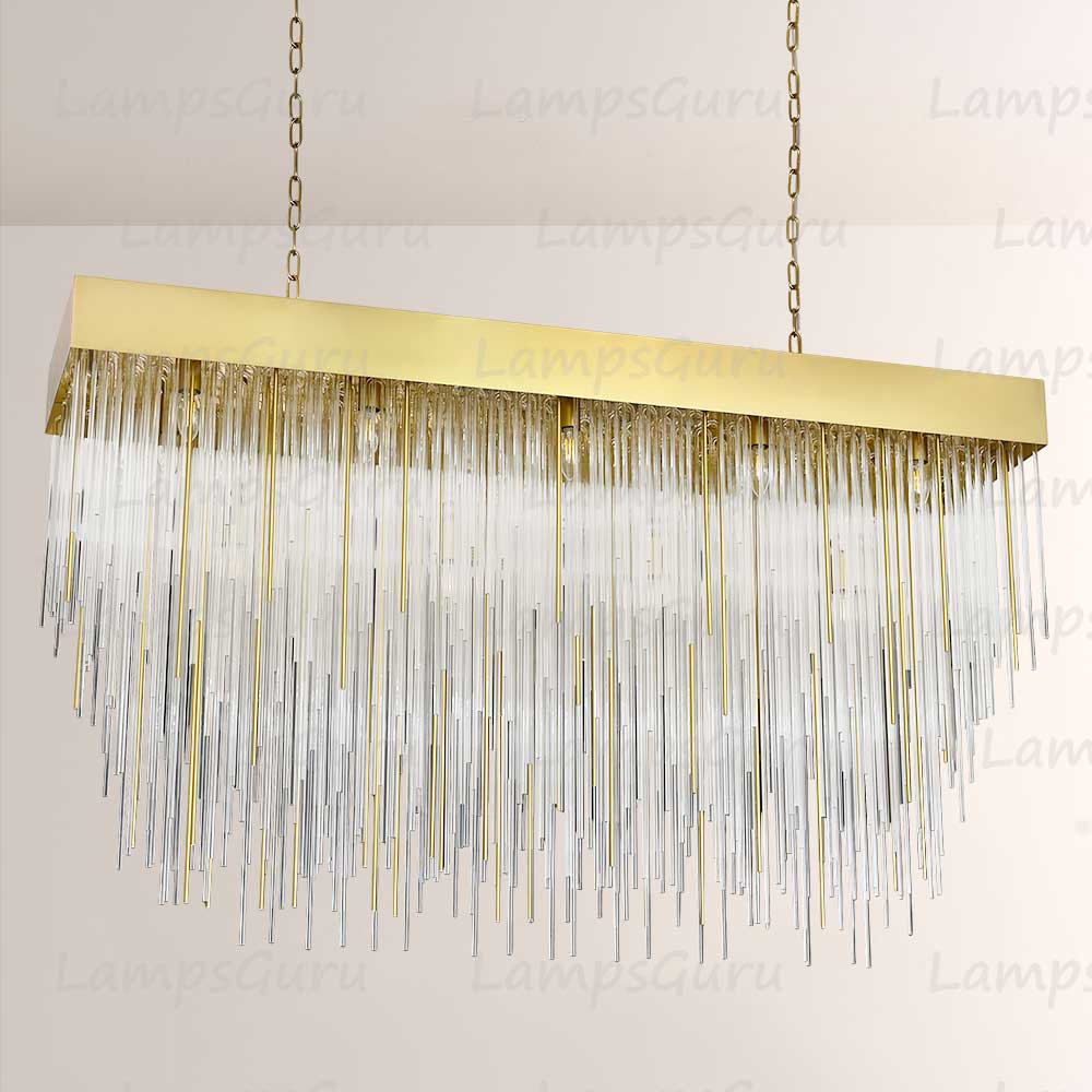 LG Cascading Rectangular Chandelier 54"