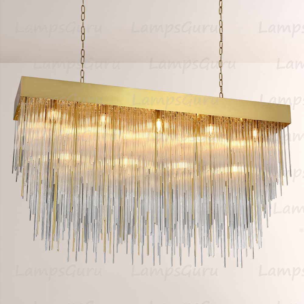 LG Cascading Rectangular Chandelier 54"