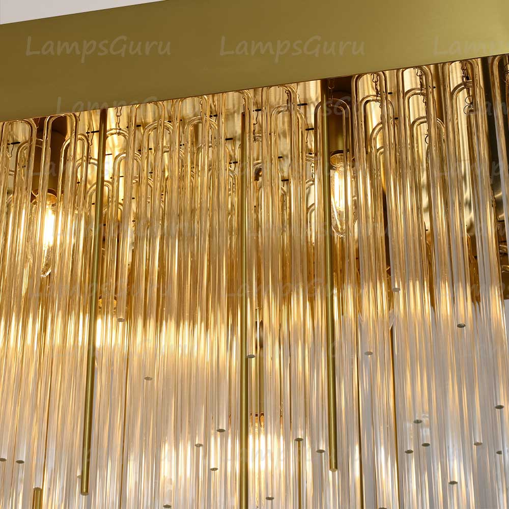 LG Cascading Rectangular Chandelier 54"