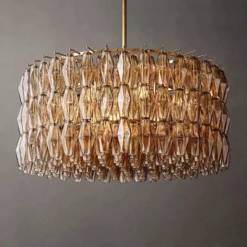 Chiaray Smoke Glass Round Chandelier 37"