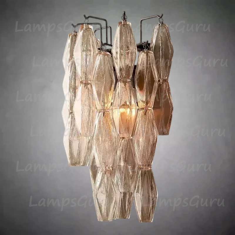 Chiaray Clear Glass Wall Sconce
