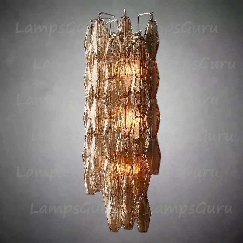 Chiaray Smoke Glass Grand Wall Sconce