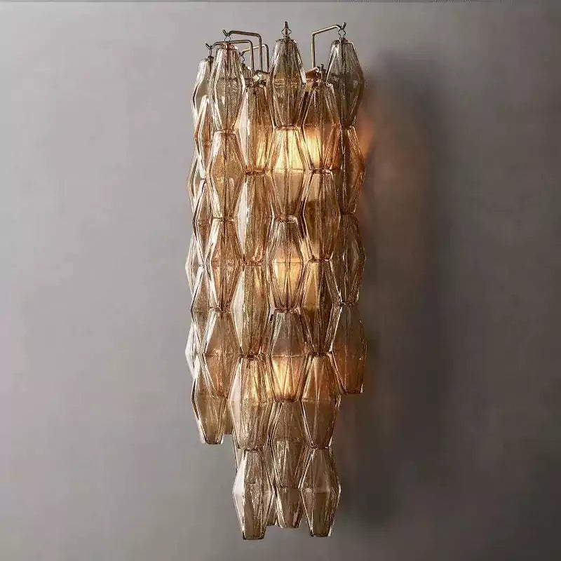 Chiaray Smoke Glass Grand Wall Sconce
