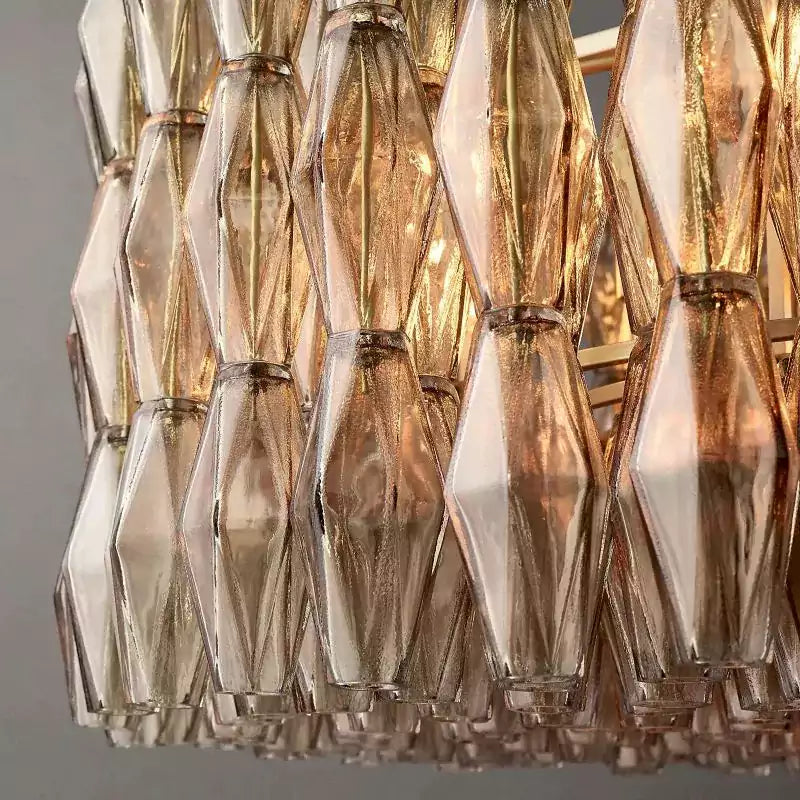 Chiaray Smoke Glass Round Chandelier 37"