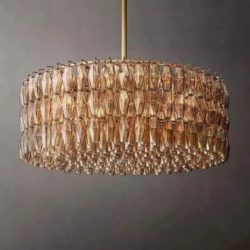 Chiaray Smoke Glass Round Chandelier 47"
