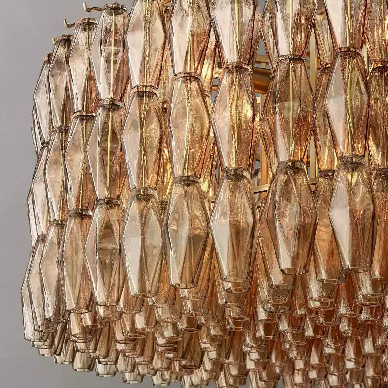 Chiaray Smoke Glass Round Chandelier 47"