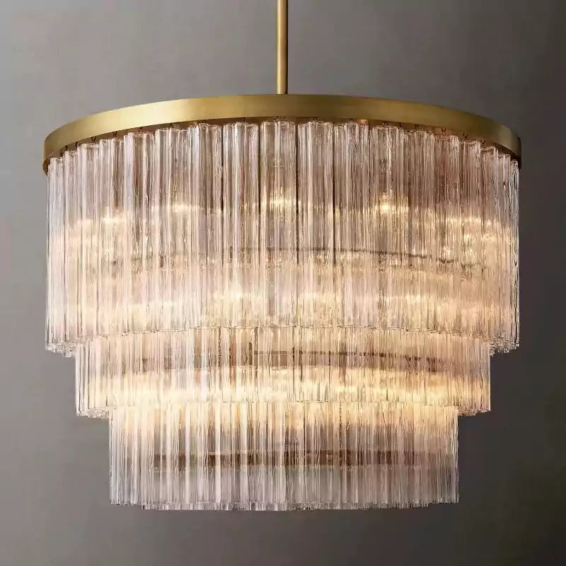 Cieloy Three-Tier Round Chandelier 48"