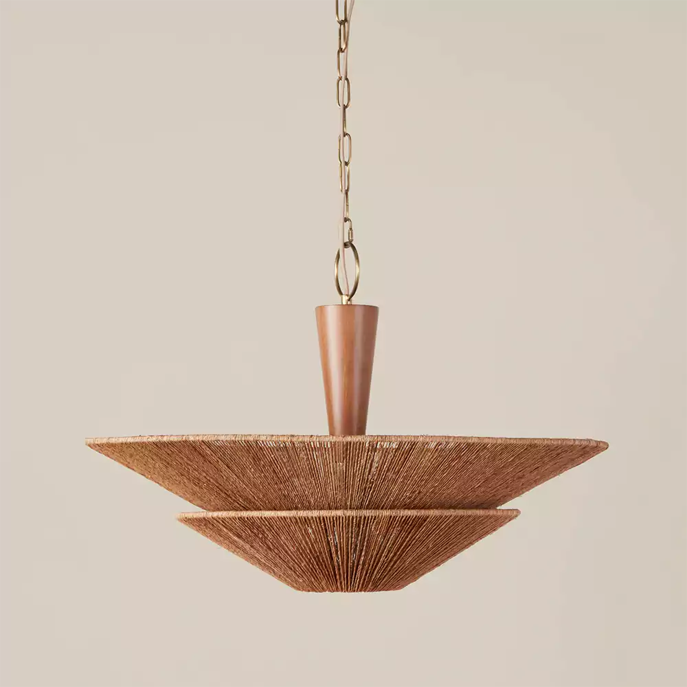 Handwoven Rattan Condesa Jute Pendant