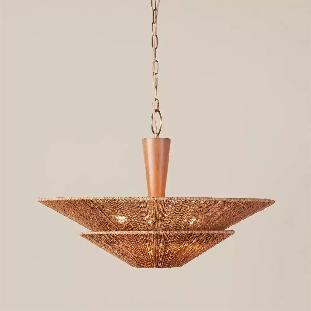 Handwoven Rattan Condesa Jute Pendant