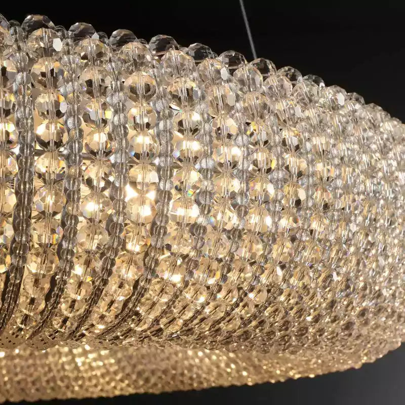 Cristal Halo Clear Round LED Chandelier 41"