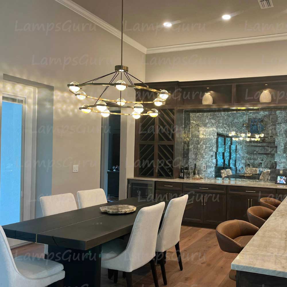 Eclatanta Two Tier Round Chandelier 48"