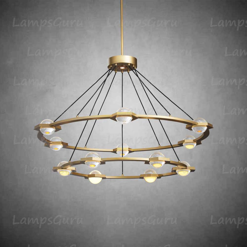 Eclatanta Two Tier Round Chandelier 48"