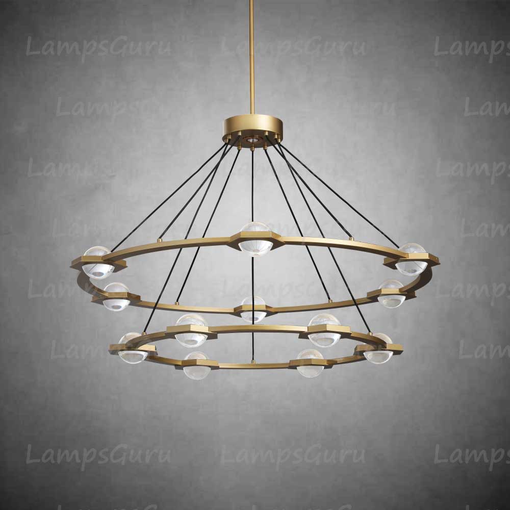 Eclatanta Two Tier Round Chandelier 48"