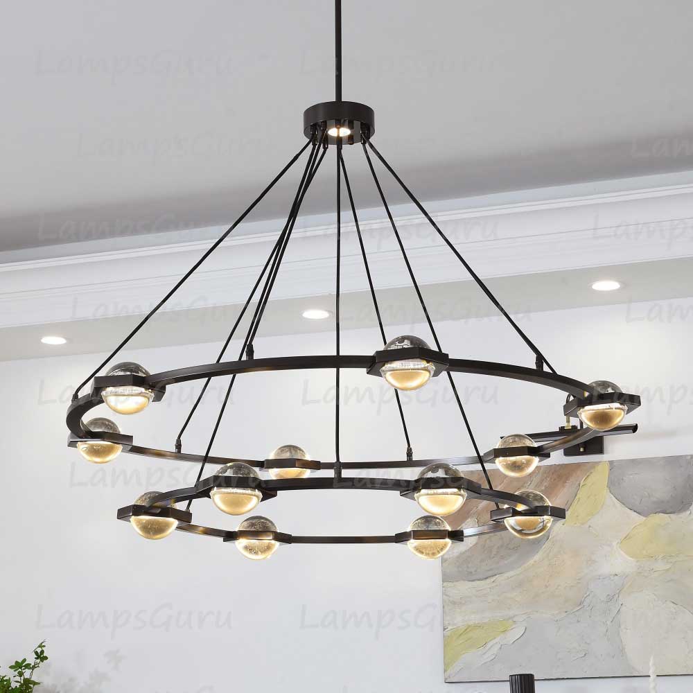 Eclatanta Two Tier Round Chandelier 48"