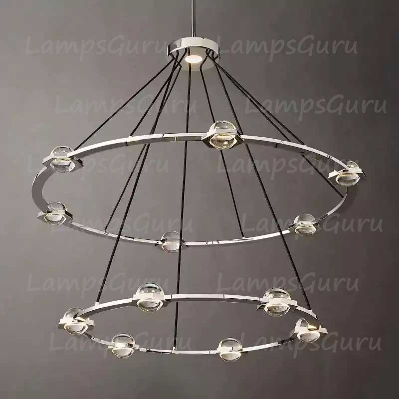 Eclatanta Two Tier Round Chandelier 48"