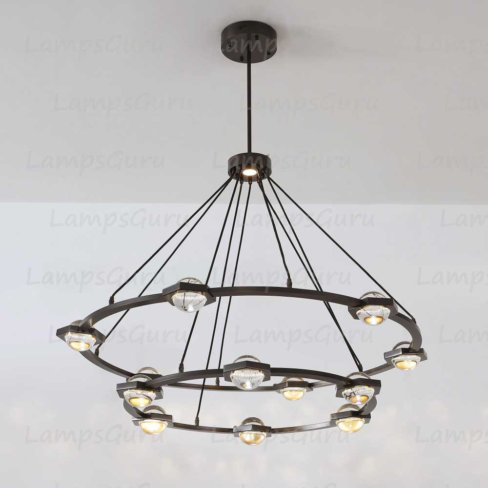 Eclatanta Two Tier Round Chandelier 48"
