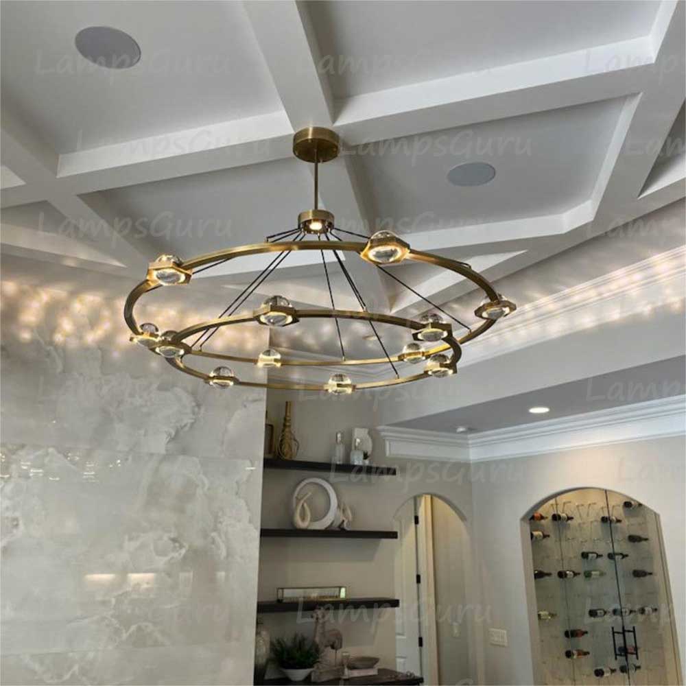 Eclatanta Two Tier Round Chandelier 60"