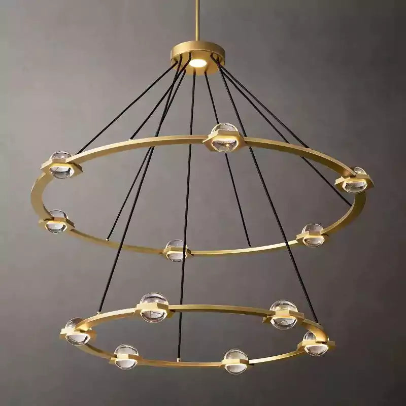 Eclatanta Two Tier Round Chandelier 48"