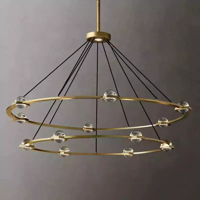 Eclatanta Two Tier Round Chandelier 60"