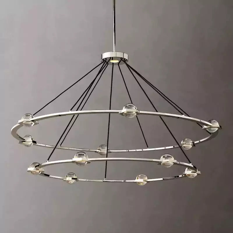 Eclatanta Two Tier Round Chandelier 60"