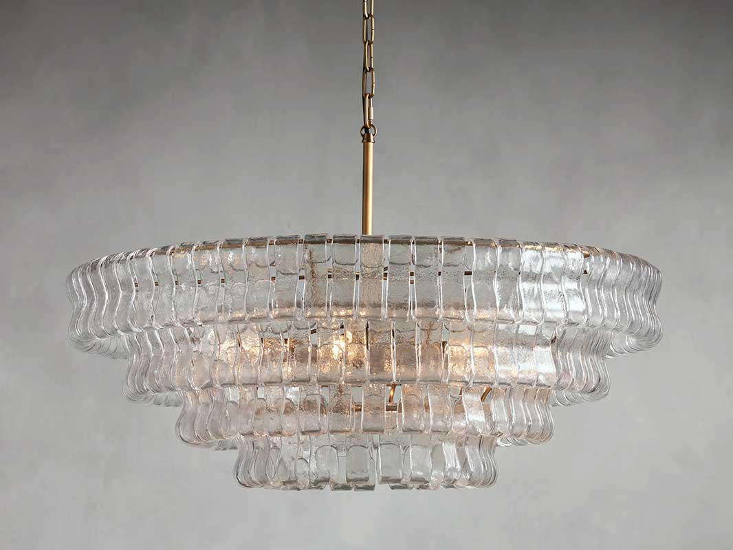 Ghiaccios Round Glass Chandelier 36" 48"