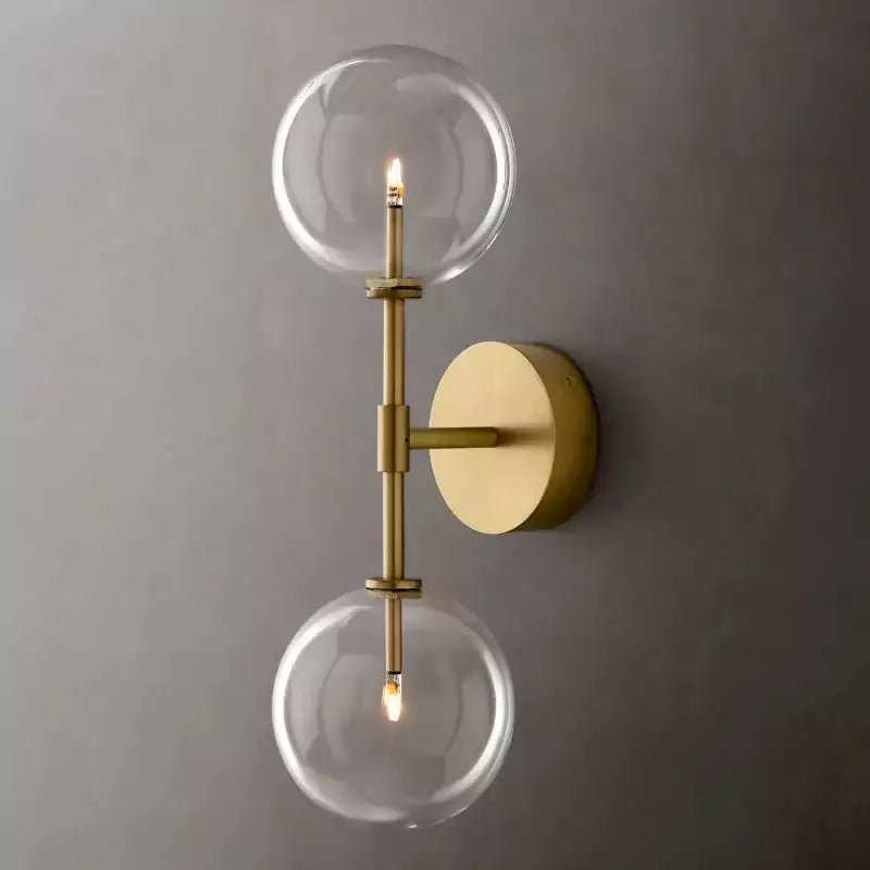 Glass Globe Linear Sconce