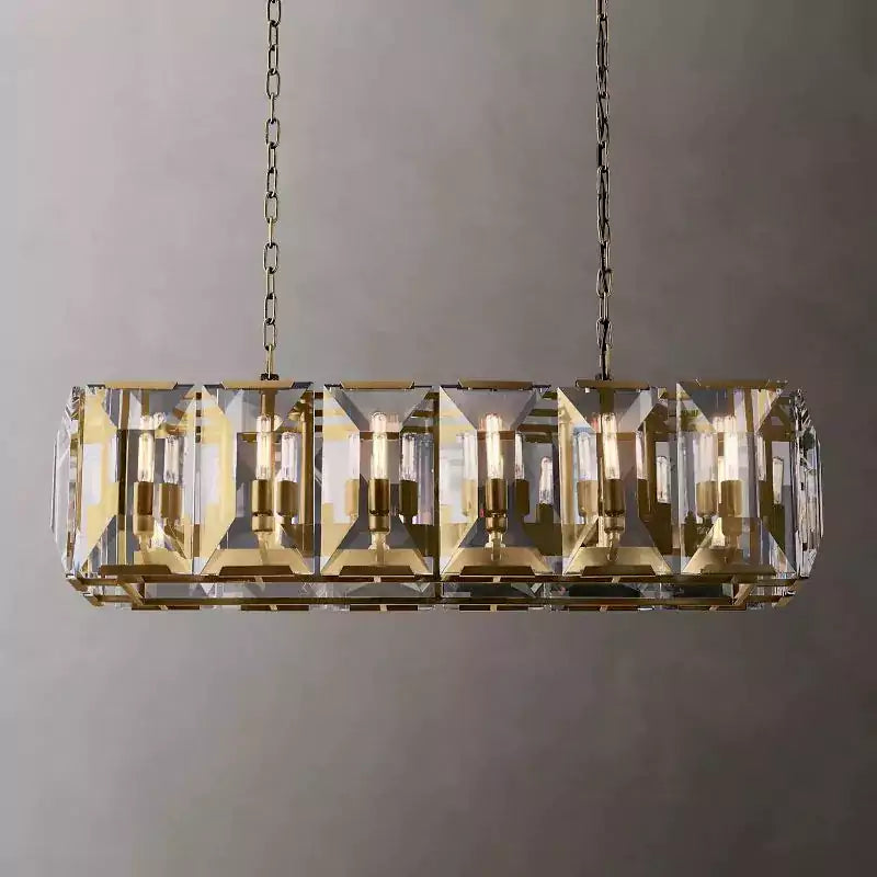 Harlowa Crystal Rectangular Chandelier 42"